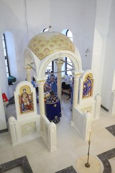 Божественная литургия в домовом храме Патриаршего центра